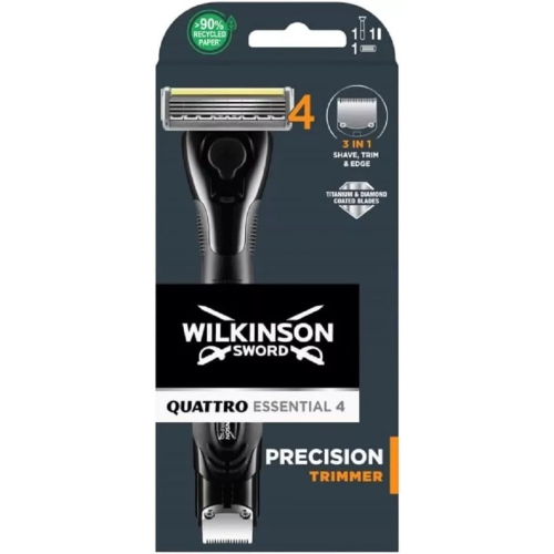 Wilkinson Sword Wilkinson Sword Quattro Titanium Precision Trimmer Razor + 8 Blades 1