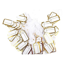 400 Pcs Paper Jewelry Price Tags with Hanging String Marking Tags Clothing Display Labels Blank Lab