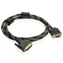 Dual Magnetic Ring 1.5m Dvi To Vga Cable Display Cable 1.5m Dvi Adapter Cable Computer To Lcd Tv Cable