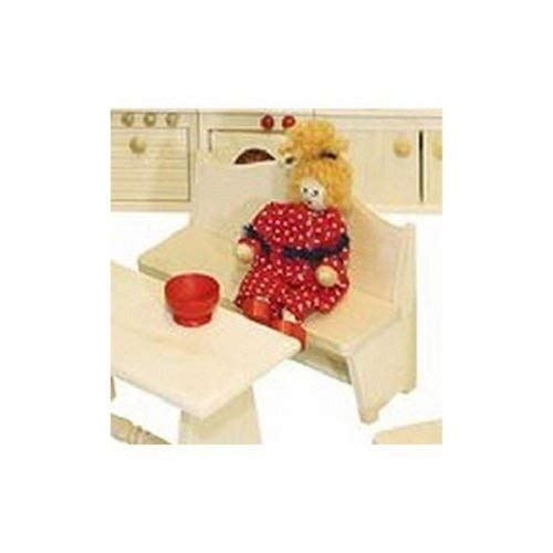 Rulke22259 12 x 5 x 8 cm Rustic Kitchen Bench with Backrest Toy