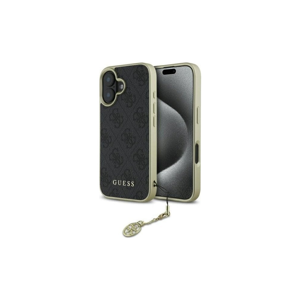 Guess 4G Charms Collection Case for iPhone 16 6.1" Black - GUHCP16SGF4GGR