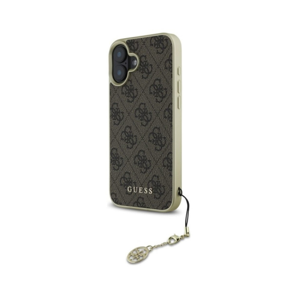 Guess 4G Charms Collection Case for iPhone 16 6.1" Brown - GUHCP16SGF4GBR