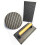 (Stripe pressed meat plate) Smash Burger Press - Heavy Duty Hamburger Press W/heat Resistant Handle - Cast Iron Grill Press, Bacon Press, Sandwich Press - Round Burger Smasher Fo 3