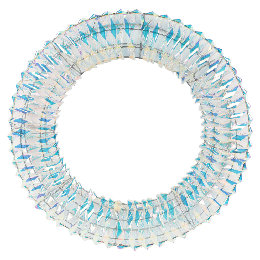 Urbn Living (30Cm Iridescent) Wreath Decoration With Xmas Led Christmas Decor Hanging Ornament Lights