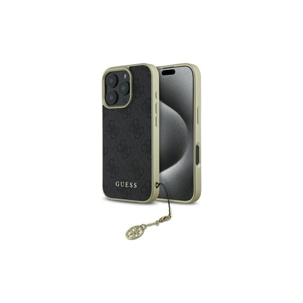 Guess 4G Charms Collection Case for iPhone 16 Pro 6.3" Black - GUHCP16LGF4GGR