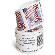 USA-Flaggen Forever-Briefmarken 2022 – 100 Stück, 5 Blätter à 20 Briefmarken