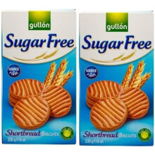Gullon Sugar Free Shortbread Biscuits 330g x 2 Pack Bundle