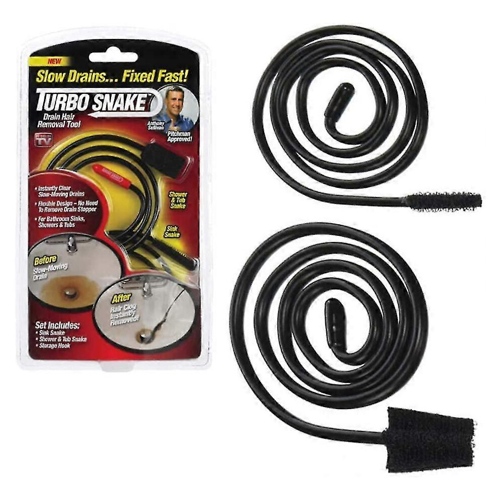Snake Turbo Drain Flexible Stick Drain Opener Hair Drain Clog Remover Kit Tool