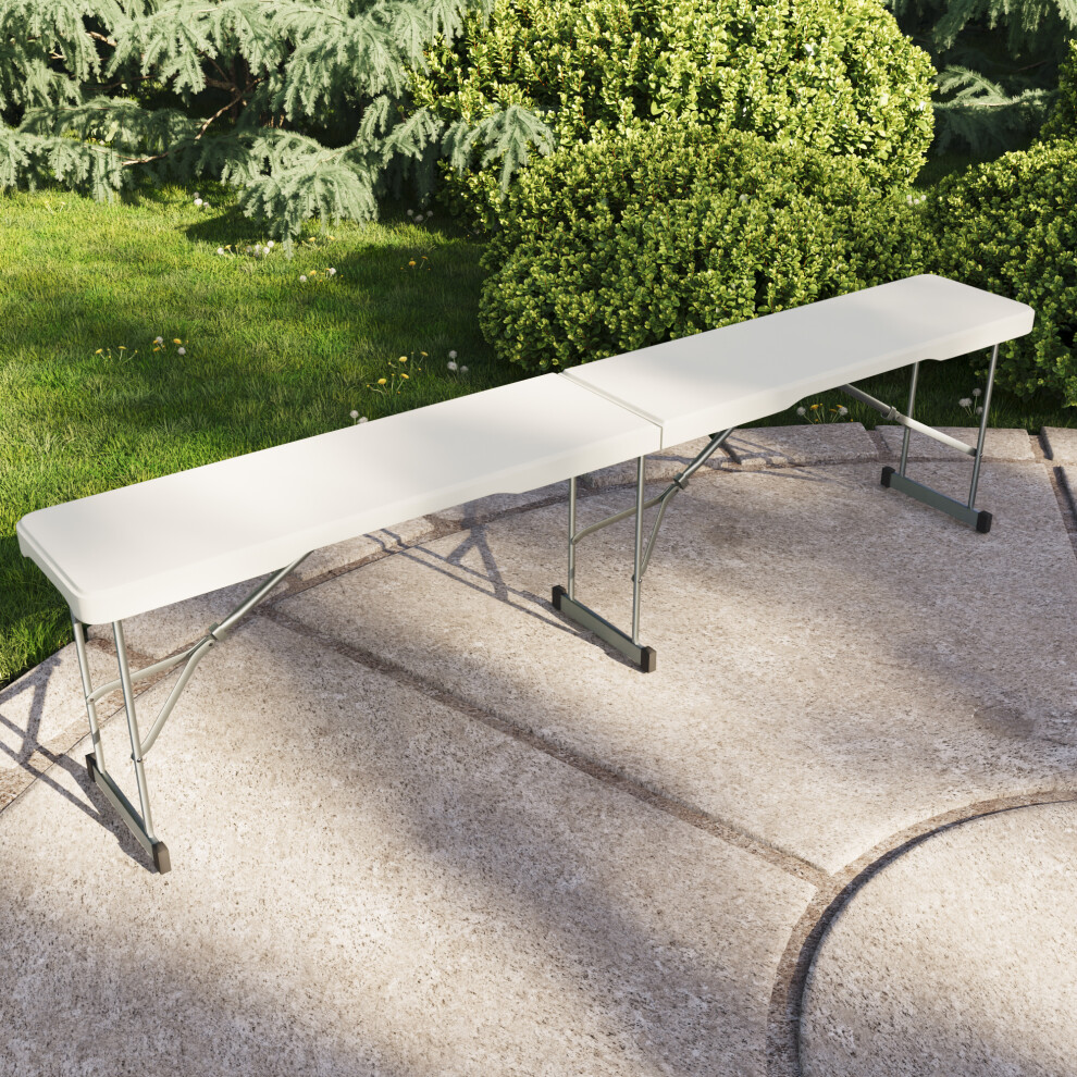 6ft Folding Bench Indoor Outdoor Picnic Garden Sports
