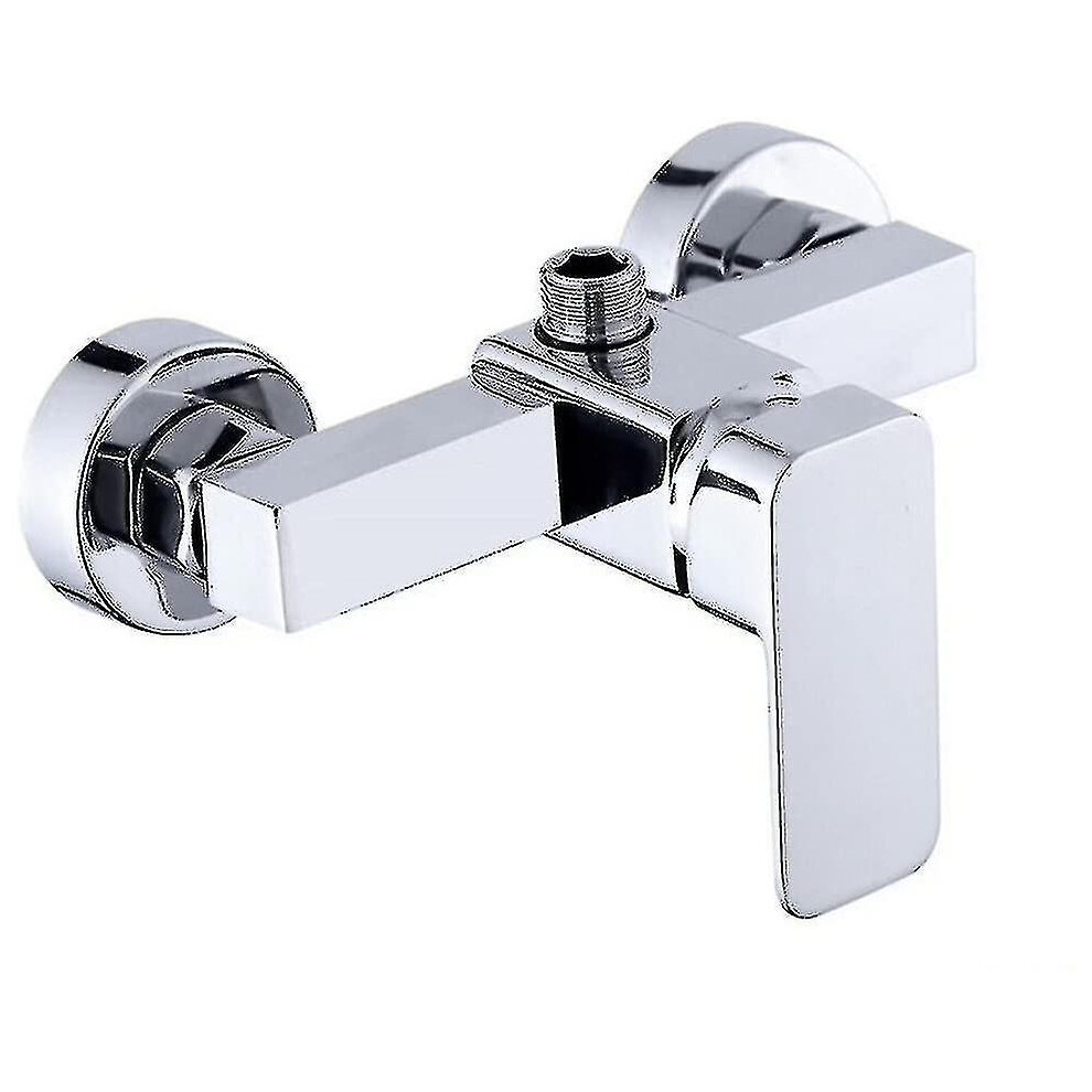 Modern Chrome Wall-mounted Shower Tap With Shower Mixer For Cold And Hot Water