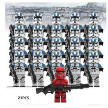 (21PCS) Boys Educational Various Star Wars Battle Droids Soldiers Children Puzzle Building Blocks Doll Toys