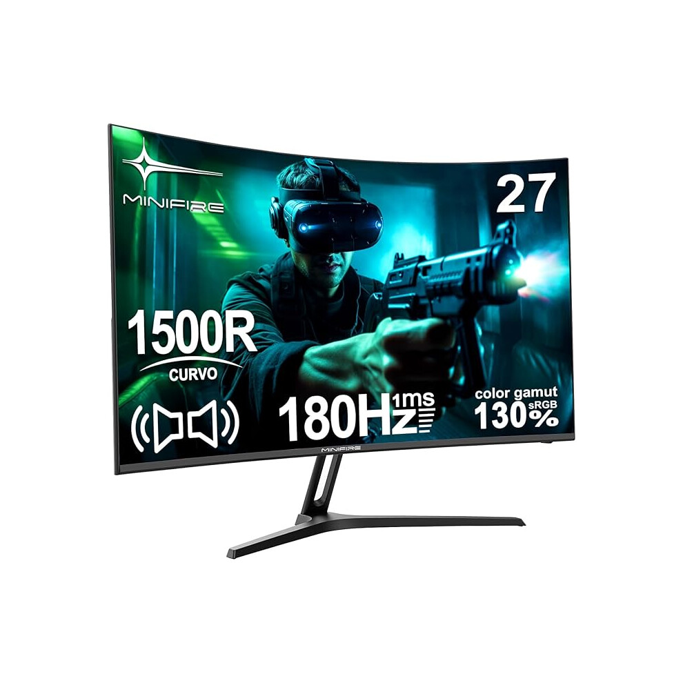 Minifire Gaming Curved Monitor 27 Inch 180Hz 1Ms 130% Srgb 012345678653