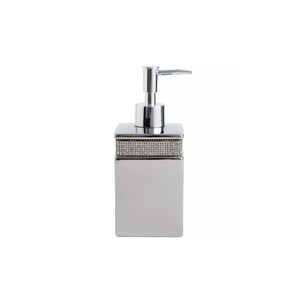 New Sparkling Ceramic Made Soap Dispenser  - Silver