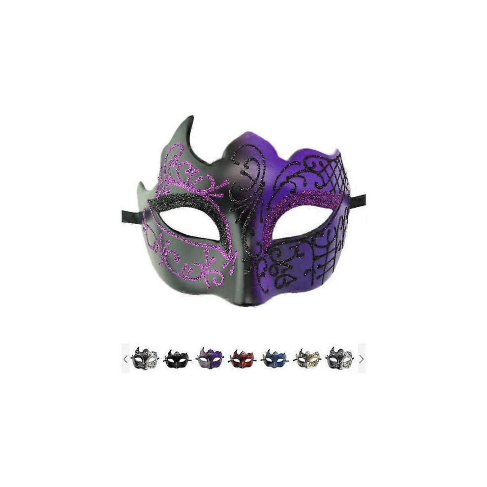 (blue) Men's Women's Masquerade Masks Halloween Haunted Carnival Roman Masks Cosplay Show Party-image-OPC-PFTMNVG-NEW