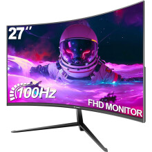 CRUA 27 Inch 100Hz Curved Gaming Monitor, Full HD 1080P 1800R