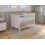 (White/Pine) Levi Cot Bed 120x60cm with Microfiber Quilted mattress 1