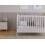 (White/Pine) Levi Cot Bed 120x60cm with Microfiber Quilted mattress 5