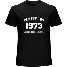(Black, XXXL) Made in 1973 Ladies T Shirt 50TH Birthday Present Gift IDEA TOP Funny Cool
