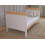 (White/Pine) Levi Cot Bed 120x60cm with Microfiber Quilted mattress 9