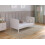 (White) Levi Cot Bed 120x60cm with Microfiber Quilted mattress 7