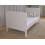 (White) Levi Cot Bed 120x60cm with Microfiber Quilted mattress 9