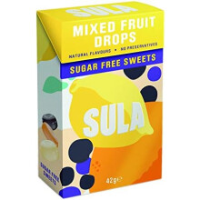 Sula Mixed Fruit Drops, Sugar Free Boiled Sweets with Natural Flavour, 42 g (Pack of 14)