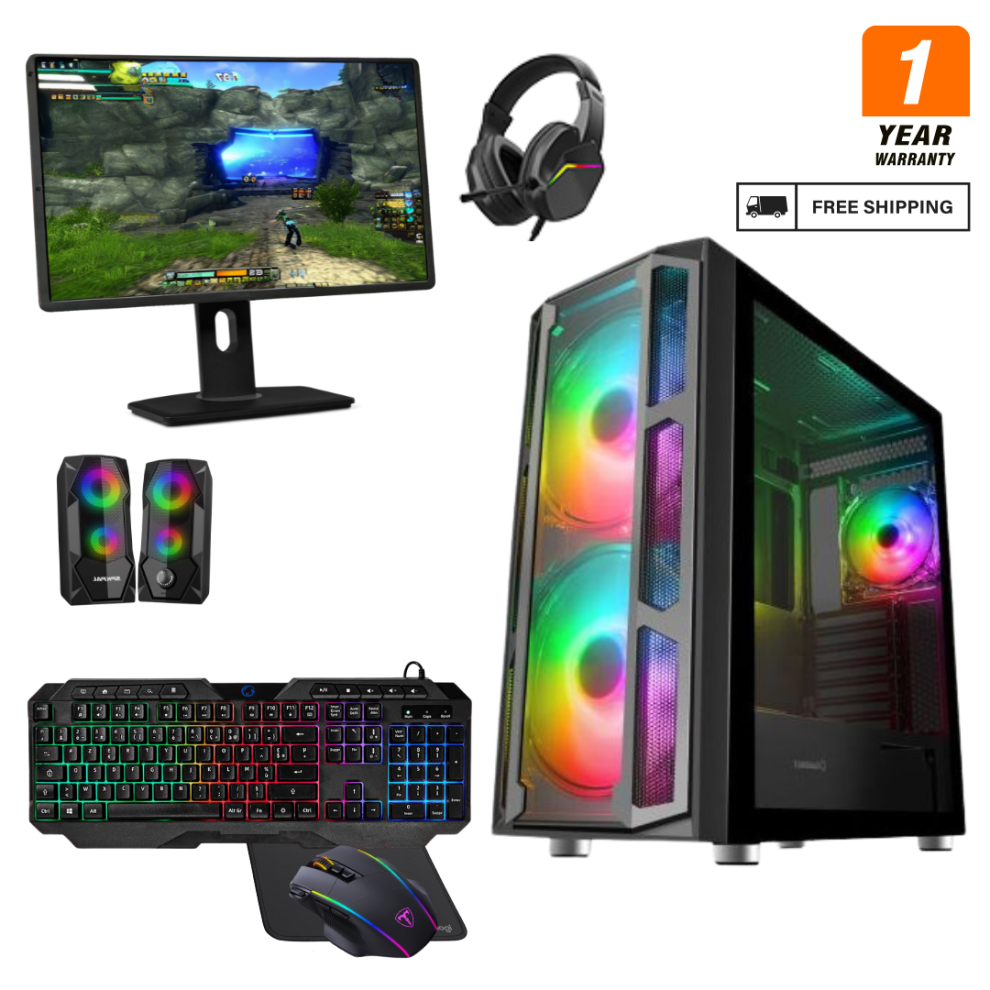 (F15g) Gaming Pc Bundle I5 16Gb Ram Hdd+ Ssd Gt730 4Gb + Speakers 719192197664
