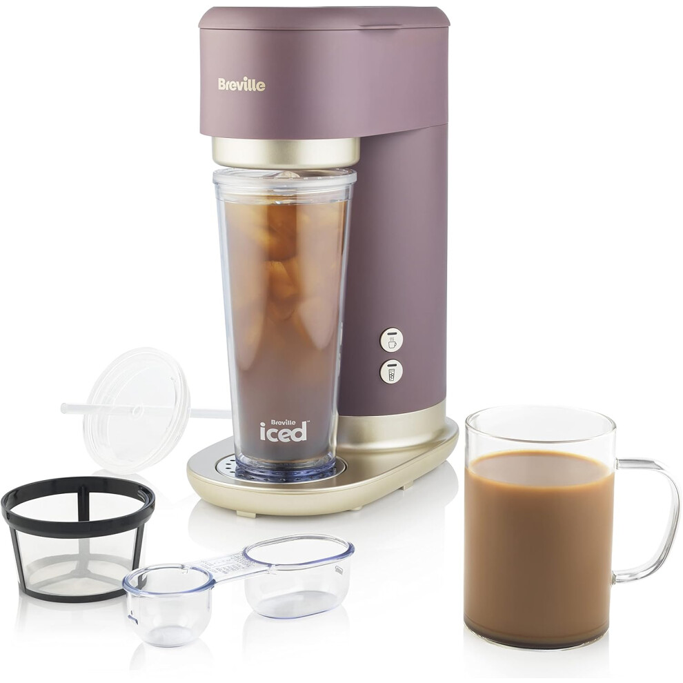 (Breville Iced+Hot Coffee Maker | Plus Coffee Cup with Straw | Brews Hot Filter Coffee To Enjoy Alone or Over Ice | CafÃ© ) Breville Iced Coffee Maker