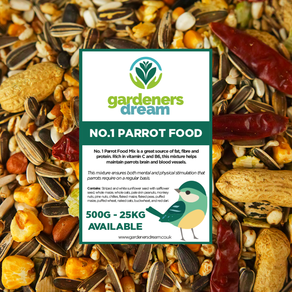 Gardeners Dream Gardenersdream No1 Parrot Food - High Energy Nutritious Bird Nuts Oats Feed Mix