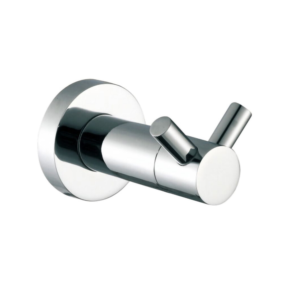 Round Double Robe Hook Chrome