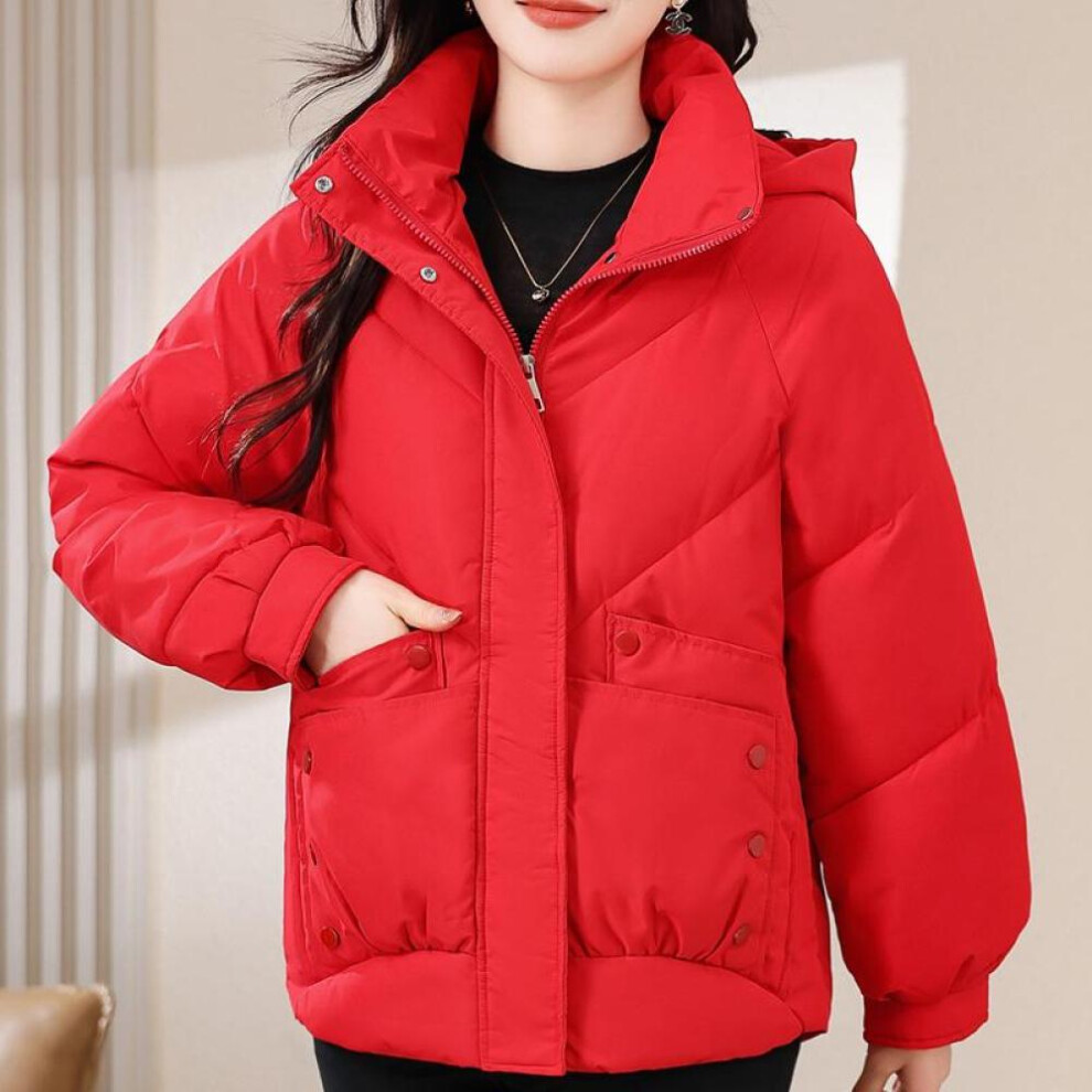 (red, 6XL) Xl-8xl Oversized Outerwear Women Winter Coats Hooded Casual Loose Thick Warm Lady Jackets Plus Size Women Clothing
