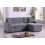 Visco Therapy (Grey) Hinton L Shaped Corner Sofa Bed with Hidden Storage and Reversible Chaise 3