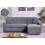 Visco Therapy (Grey) Hinton L Shaped Corner Sofa Bed with Hidden Storage and Reversible Chaise 7