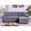 Visco Therapy (Grey) Hinton L Shaped Corner Sofa Bed with Hidden Storage and Reversible Chaise 8