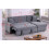 Visco Therapy (Grey) Hinton L Shaped Corner Sofa Bed with Hidden Storage and Reversible Chaise 10