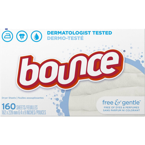 Bounce Free & Sensitive Unscented Dryer Sheets - 160 Count