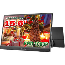 15.6" Portable Monitor for Laptop 1920x1080p FHD IPS USB-C HDMI Compatible Lightweight External Display for Gaming and Work with PC Mac PS3/4/5 Xbox