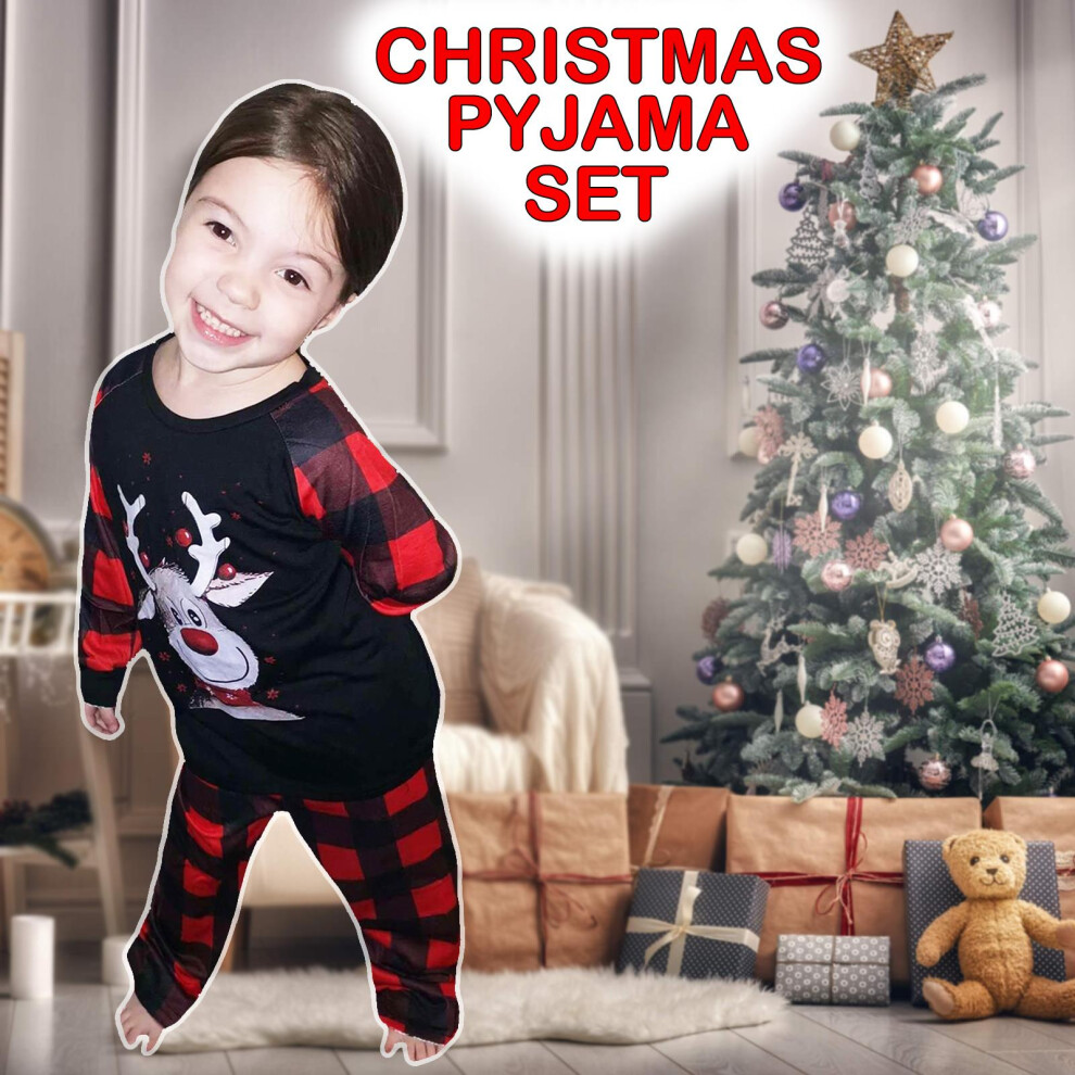 (3 - 4 Years) Kids Christmas PyjamasSet Teens Boy Girl Nightwea