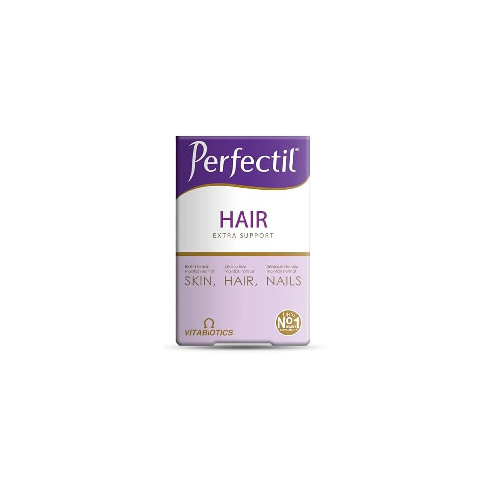 Perfectil Hair Beauty Supplement for Hair - Includes Biotin, CoQ10 & Collagen, 60 Tablets 30-Day Supply, by Vitabiotics