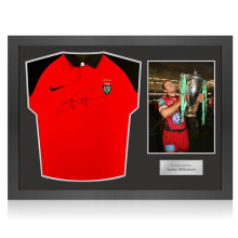 Jonny Wilkinson Signed Toulon Rugby Shirt. Icon Frame