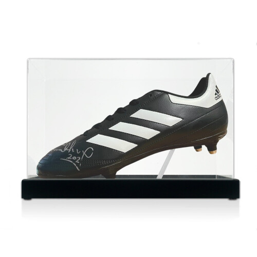 Bobby Tambling Signed Football Boot. Display Case