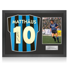 Lothar Matthäus Signed Inter Milan 1990 Home Football Shirt. Icon Frame
