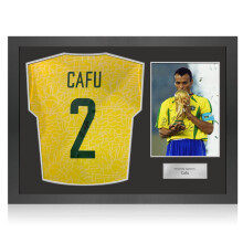 Cafu Signed Brazil 2024 Football Shirt. Icon Frame