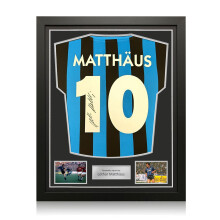 Lothar Matthäus Signed Inter Milan 1990 Home Football Shirt. Standard Frame