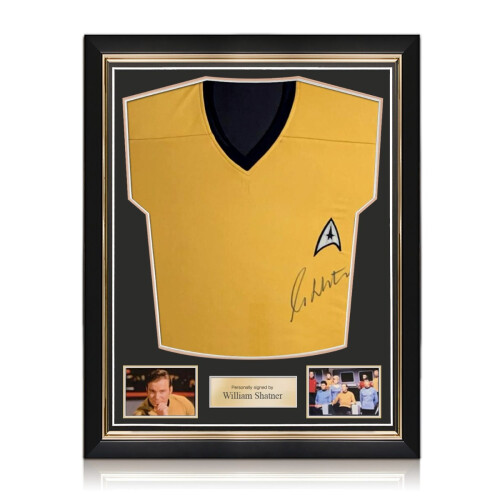 William Shatner Signed Star Trek Jersey. Superior Frame