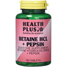 Health Plus Betaine Hcl + Pepsin Digestive Health Supplement - 180 Tablets