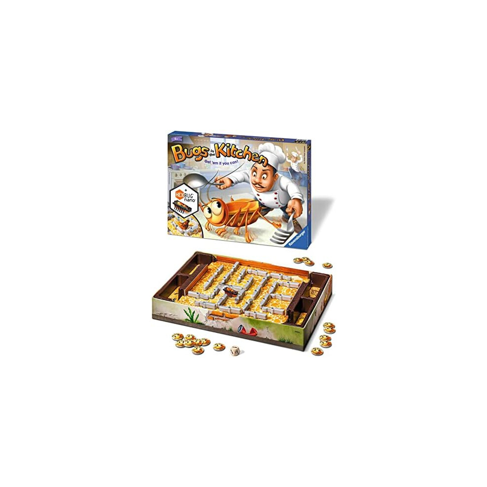 Ravensburger Bugs in the Kitchen Board Game for Kids Age 6 Years and Up - 2 to 4 Players - Catch the Hexbug Nano