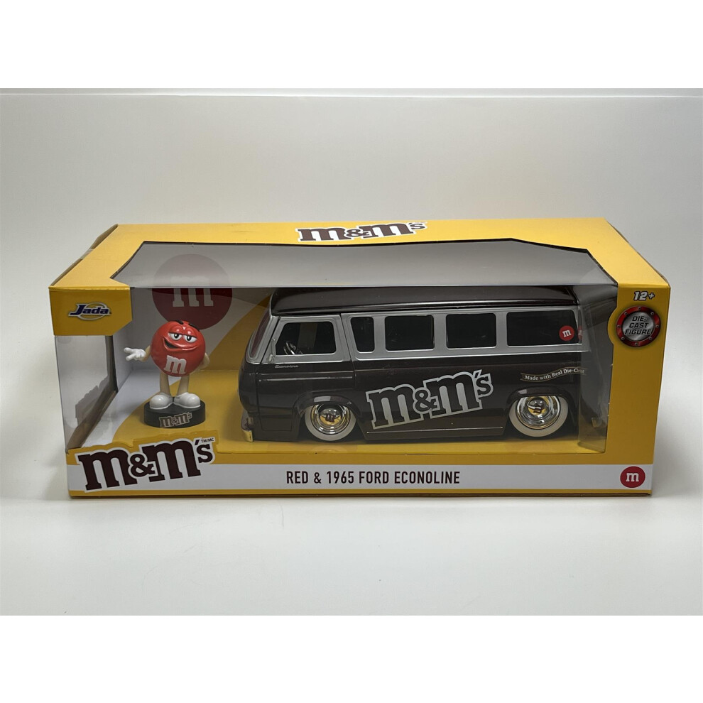 M&M's Red Figure and 1965 Ford Econoline 1:24 Scale Jada 32027 253255065