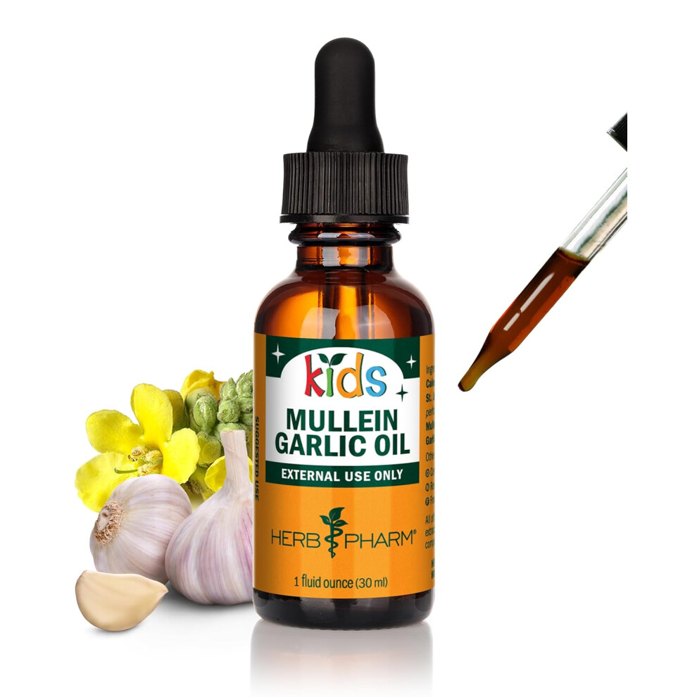 Herb Pharm Kids Mullein and Garlic Oil - 1 fl oz