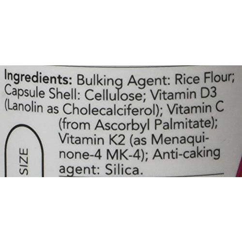 Now Vitamin D3 and K2 - 120 Veg Capsules 1